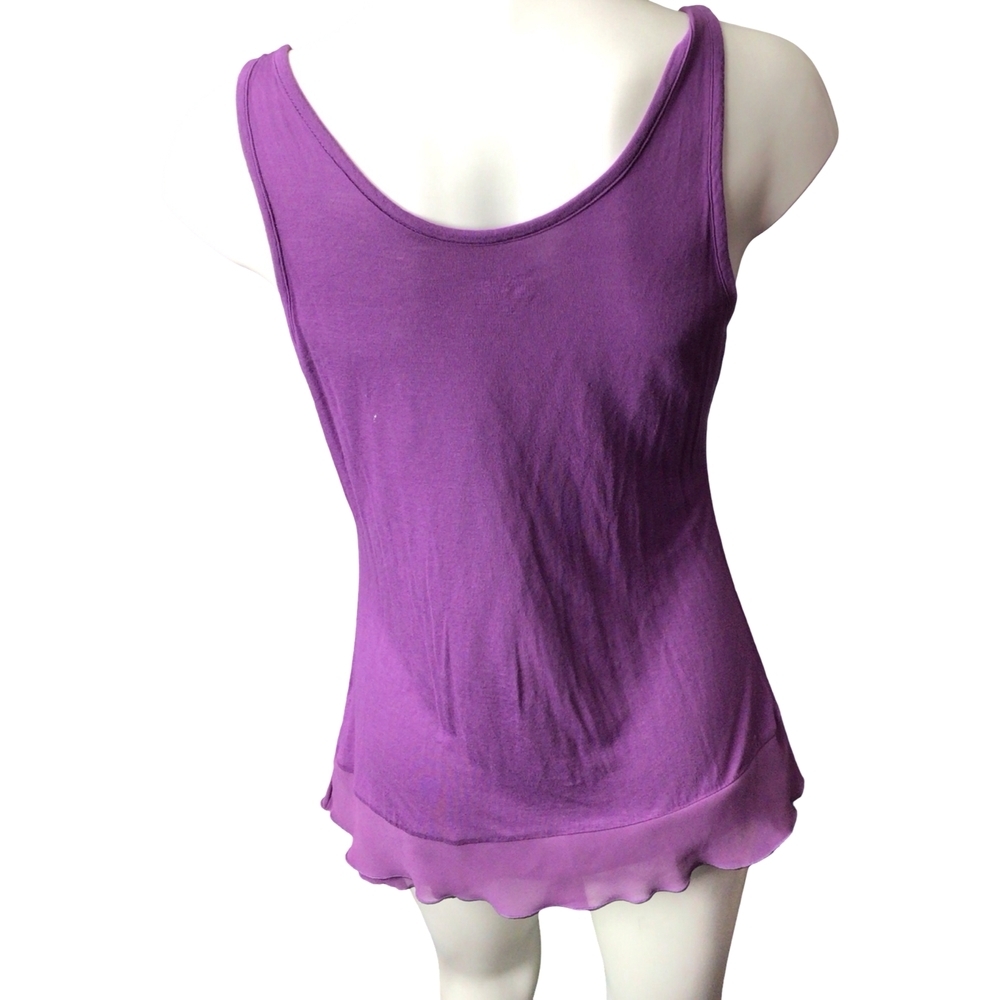 Converse Purple Ruffle Tank Top - Picture 2 of 4